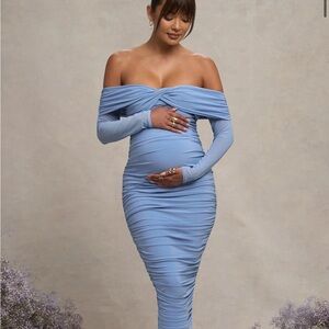 Brand new Off-Shoulder Powder blue Maternity Dress